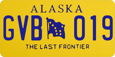 AK license plate GVB019