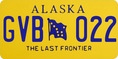 AK license plate GVB022
