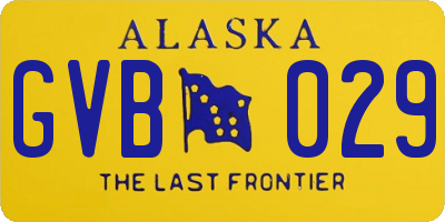 AK license plate GVB029