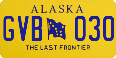 AK license plate GVB030