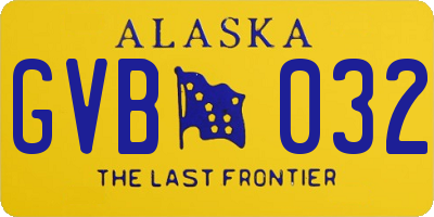 AK license plate GVB032