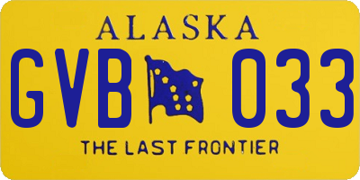 AK license plate GVB033