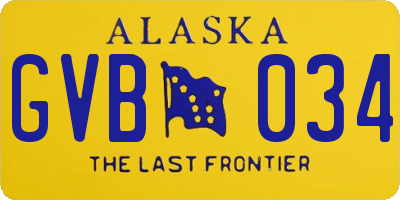 AK license plate GVB034