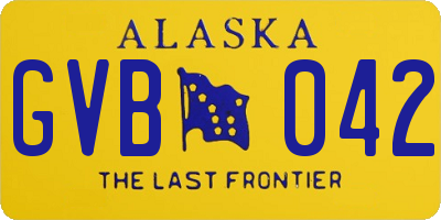 AK license plate GVB042