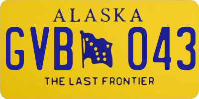 AK license plate GVB043