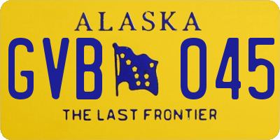 AK license plate GVB045