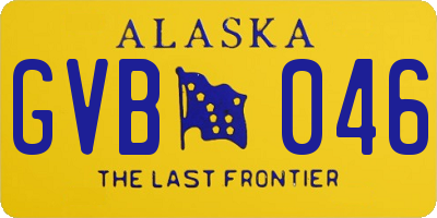 AK license plate GVB046