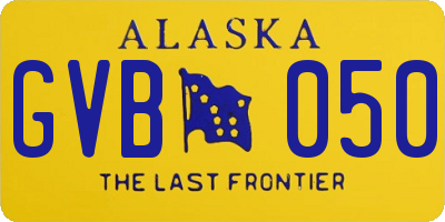 AK license plate GVB050