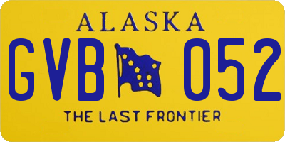 AK license plate GVB052