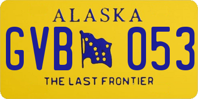 AK license plate GVB053