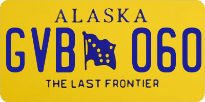 AK license plate GVB060