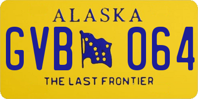 AK license plate GVB064