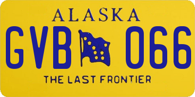 AK license plate GVB066