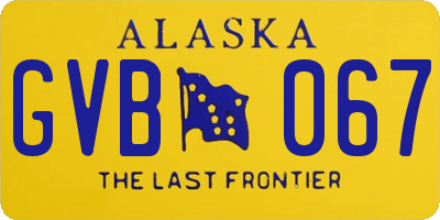 AK license plate GVB067