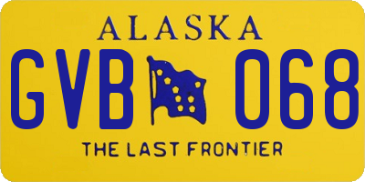 AK license plate GVB068