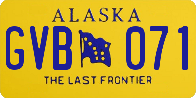 AK license plate GVB071