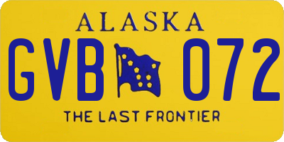 AK license plate GVB072