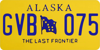 AK license plate GVB075