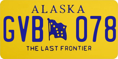AK license plate GVB078