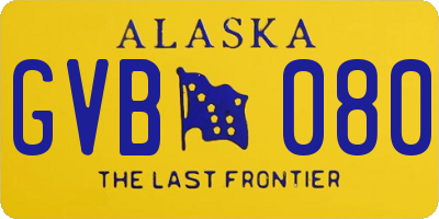 AK license plate GVB080