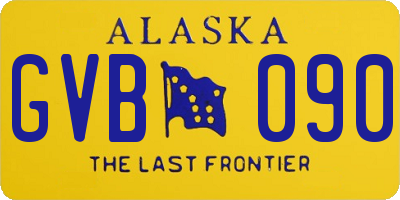 AK license plate GVB090