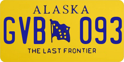 AK license plate GVB093