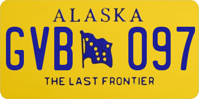AK license plate GVB097