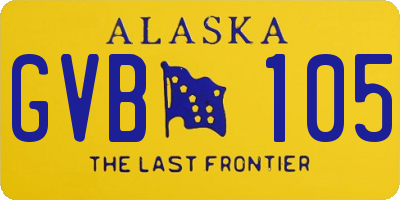 AK license plate GVB105