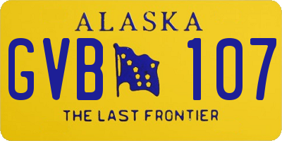 AK license plate GVB107
