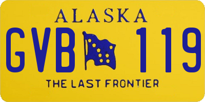 AK license plate GVB119