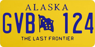 AK license plate GVB124