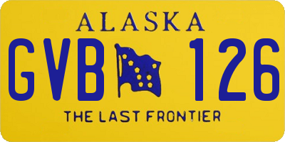 AK license plate GVB126