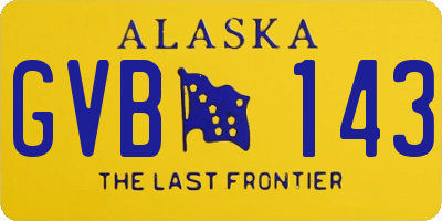 AK license plate GVB143
