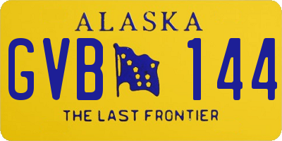 AK license plate GVB144