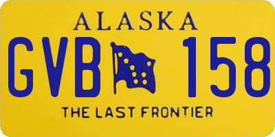 AK license plate GVB158