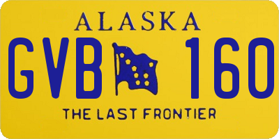 AK license plate GVB160