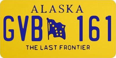 AK license plate GVB161