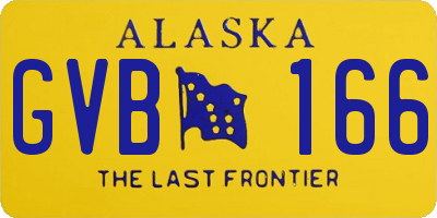 AK license plate GVB166