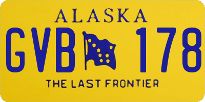 AK license plate GVB178