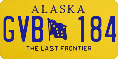 AK license plate GVB184