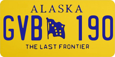 AK license plate GVB190