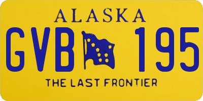 AK license plate GVB195
