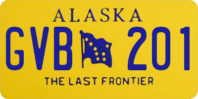 AK license plate GVB201