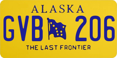 AK license plate GVB206