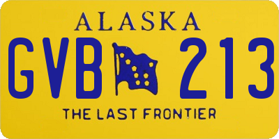 AK license plate GVB213