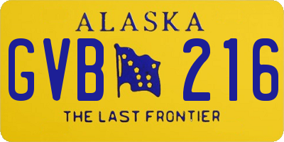 AK license plate GVB216