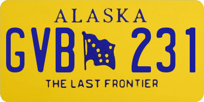 AK license plate GVB231