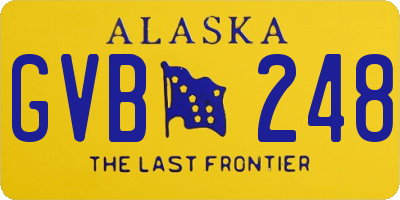 AK license plate GVB248