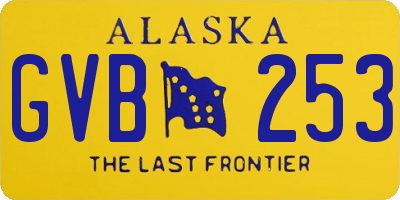 AK license plate GVB253