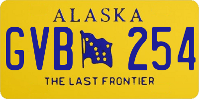 AK license plate GVB254